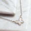 Tiny Mother of Pearl Butterfly Necklace - Gold or Silver-Necklaces-Balara Jewelry