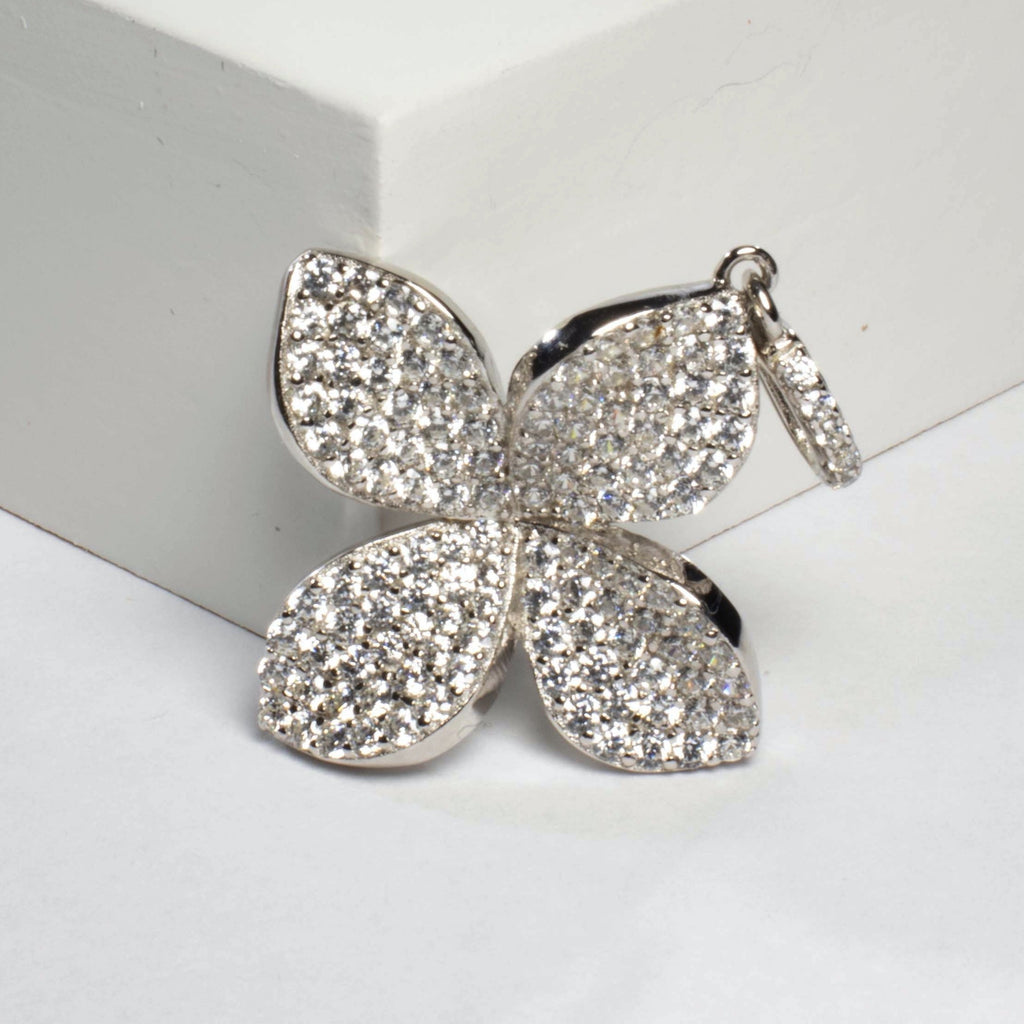CZ Flower Charm Pendant