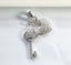 CZ Pave Key & Heart Charm