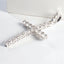 CZ Cross Charm Pendant - Gold or Silver (Large)