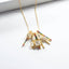Multicolor Drop Charm Necklace - Gold