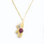 CZ Teddy Bear Design Necklace