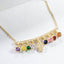Dangling Bar CZ/Hamsa Necklace