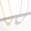 Sterling Silver CZ Butterfly Necklace - Gold or Silver-Necklaces-Balara Jewelry