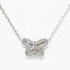 Sterling Silver CZ Butterfly Necklace - Gold or Silver-Necklaces-Balara Jewelry