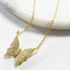 Sterling Silver Pave Butterfly Necklace - Gold or Silver-Necklaces-Balara Jewelry