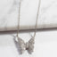 Sterling Silver Pave Butterfly Necklace - Gold or Silver-Necklaces-Balara Jewelry