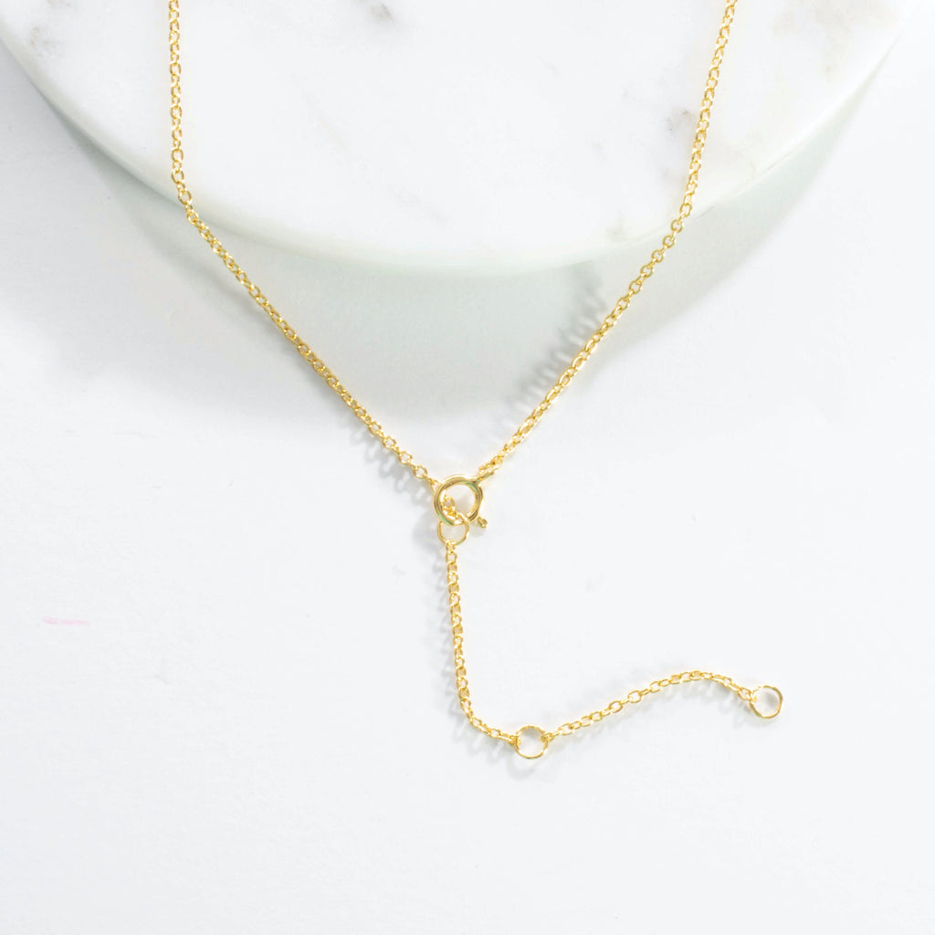 Evil Eye CZ Lariat Necklace - Gold