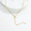 Evil Eye CZ Lariat Necklace - Gold
