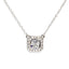 Cubic Zirconia Halo Pendant Necklace-Necklaces-Balara Jewelry