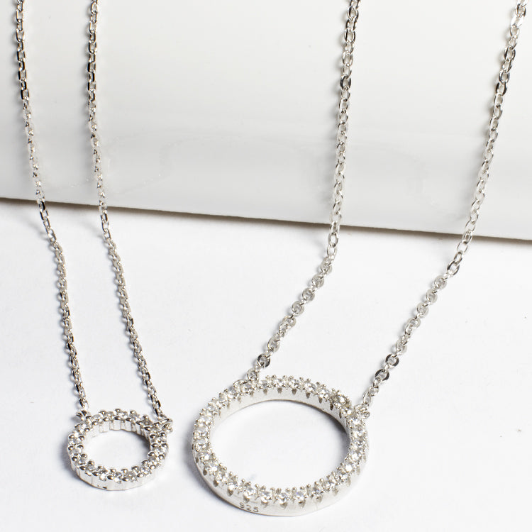 Dainty Circle Necklace-Necklaces-Balara Jewelry