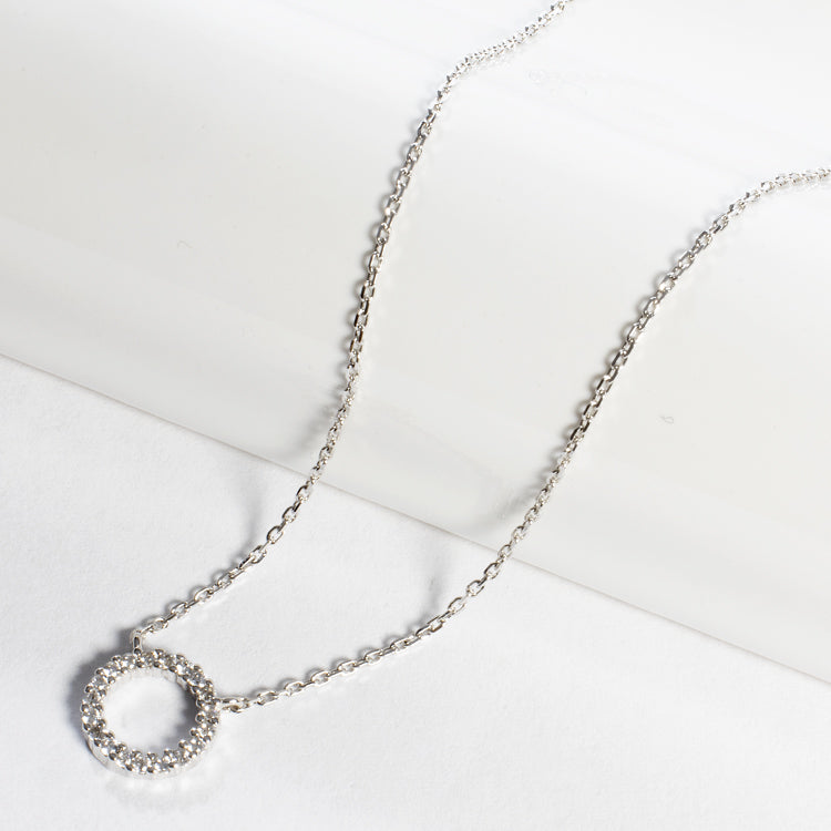 Dainty Circle Necklace-Necklaces-Balara Jewelry