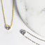 Bezel CZ Solitaire Necklace - Gold or Silver-Necklaces-Balara Jewelry