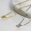 Bezel CZ Solitaire Necklace - Gold or Silver-Necklaces-Balara Jewelry