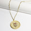 Hamsa CZ Coin Pendant Necklace-Necklaces-Balara Jewelry