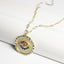 Multicolor Evil Eye Coin Pendant Necklace-Necklaces-Balara Jewelry