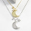CZ Moon & Star Necklace - Gold or Silver-Necklaces-Balara Jewelry