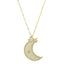 CZ Moon & Star Necklace - Gold or Silver-Necklaces-Balara Jewelry