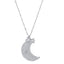 CZ Moon & Star Necklace - Gold or Silver-Necklaces-Balara Jewelry