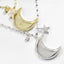 CZ Moon & Star Necklace - Gold or Silver-Necklaces-Balara Jewelry