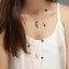 CZ Moon & Star Necklace - Gold or Silver