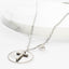 CZ Cross Disc Necklace-Necklaces-Balara Jewelry