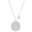 CZ Cross Disc Necklace-Necklaces-Balara Jewelry