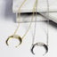 CZ Horn Necklace - Gold or Silver-Necklaces-Balara Jewelry