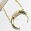 CZ Horn Necklace - Gold or Silver-Necklaces-Balara Jewelry