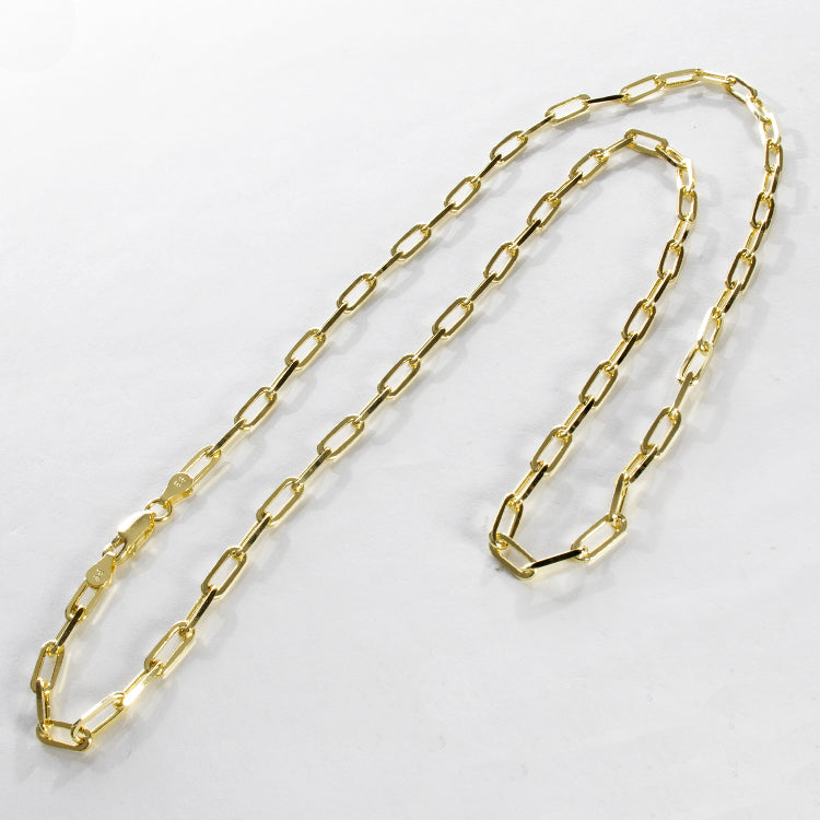 Open Link Chain Necklace 24"-Necklaces-Balara Jewelry