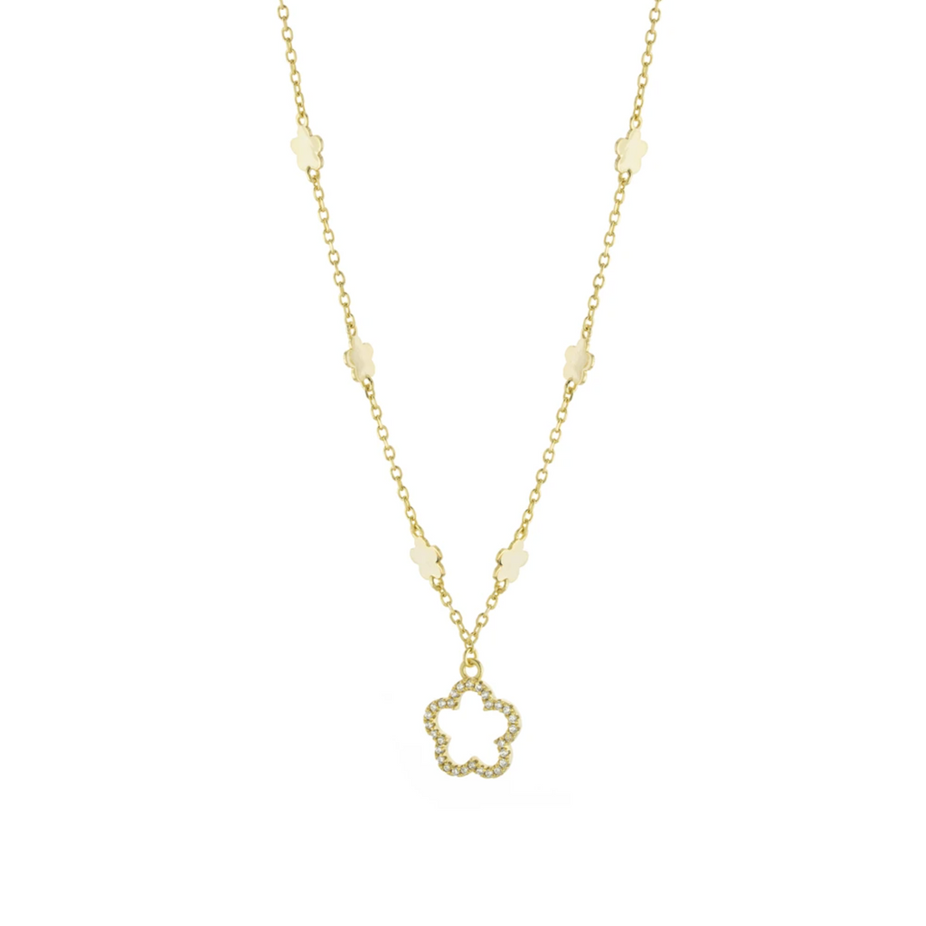Multi Clover CZ Choker Necklace