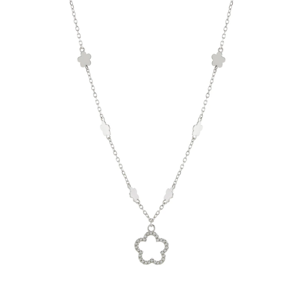 Multi Clover CZ Choker Necklace