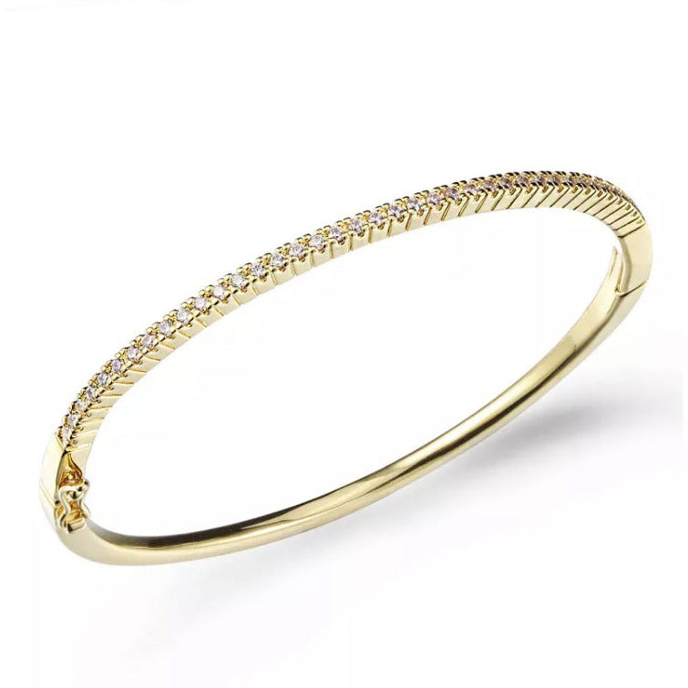 Classic Bangle CZ Bracelet - Gold Or Silver