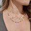 Bezel CZ Charm Choker - Gold or Silver