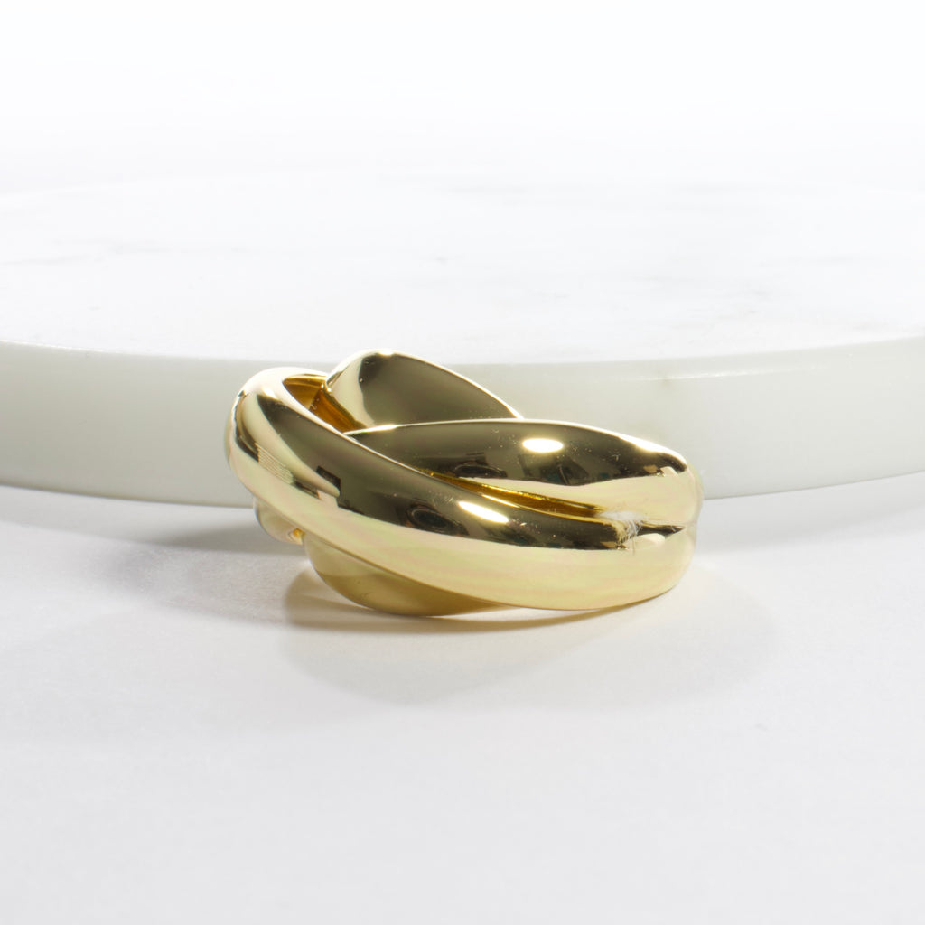 Sterling Silver Swirl Ring - Gold or Silver