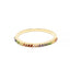 Half Eternity Pave Rainbow Band Ring - Gold