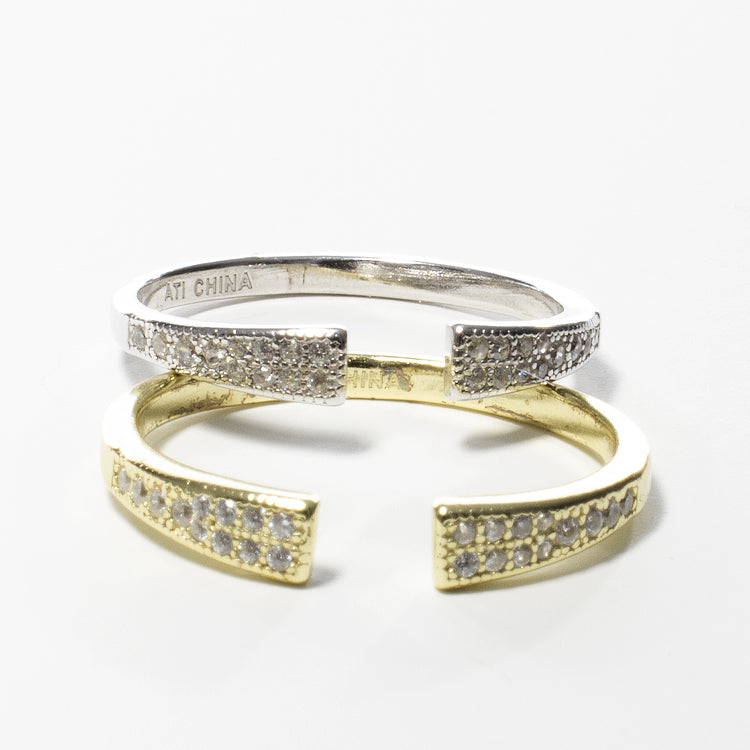 Open CZ Pave Ring-Rings-Balara Jewelry