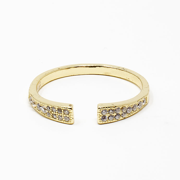 Open CZ Pave Ring-Rings-Balara Jewelry