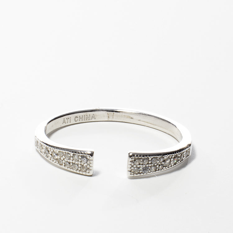 Open CZ Pave Ring-Rings-Balara Jewelry