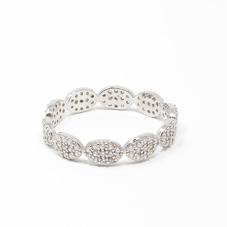 Micro Pave CZ Eternity Style Band - Gold or Silver-Rings-Balara Jewelry