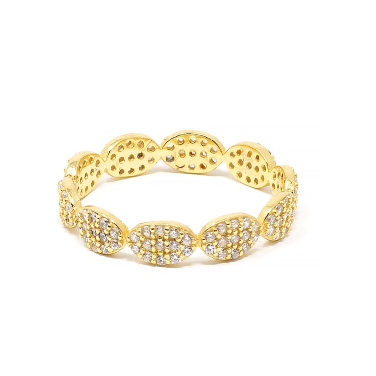Micro Pave CZ Eternity Style Band - Gold or Silver-Rings-Balara Jewelry