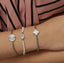 Freshwater Pearl Stretch Bracelet With Religious CZ Charm-Bracelets-Balara Jewelry