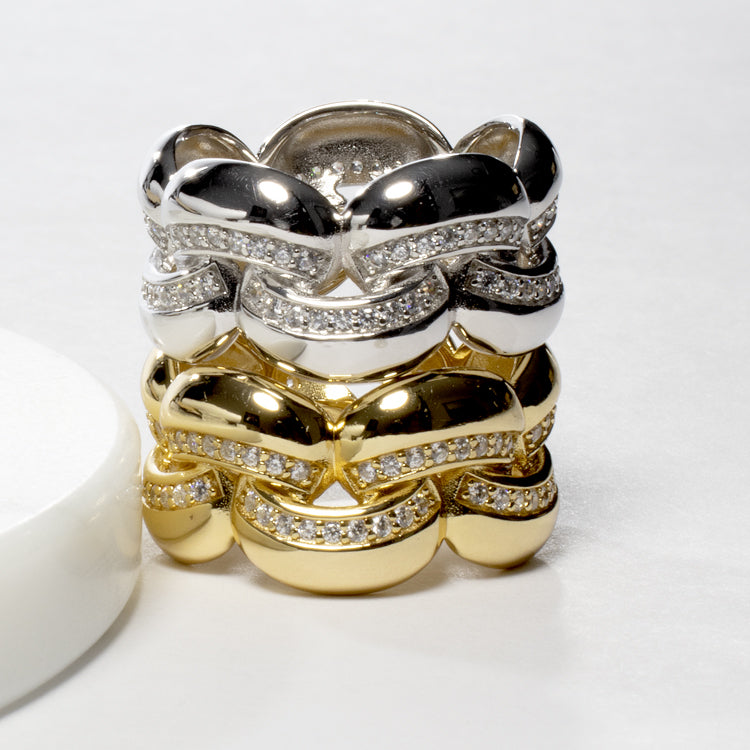 Link CZ Band Ring