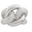 CZ Triple Link Ring - Gold or Silver-Rings-Balara Jewelry