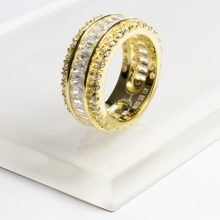 Wide CZ Band Ring-Rings-Balara Jewelry