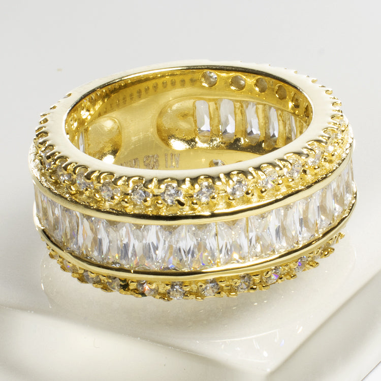 Wide CZ Band Ring-Rings-Balara Jewelry