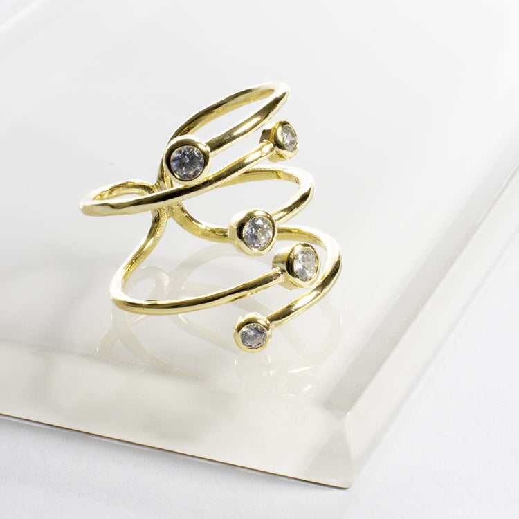 Bezel CZ Ring-Rings-Balara Jewelry