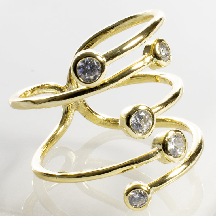 Bezel CZ Ring-Rings-Balara Jewelry
