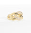 CZ Triple Link Chain Ring - Gold