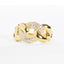 CZ Triple Link Chain Ring - Gold